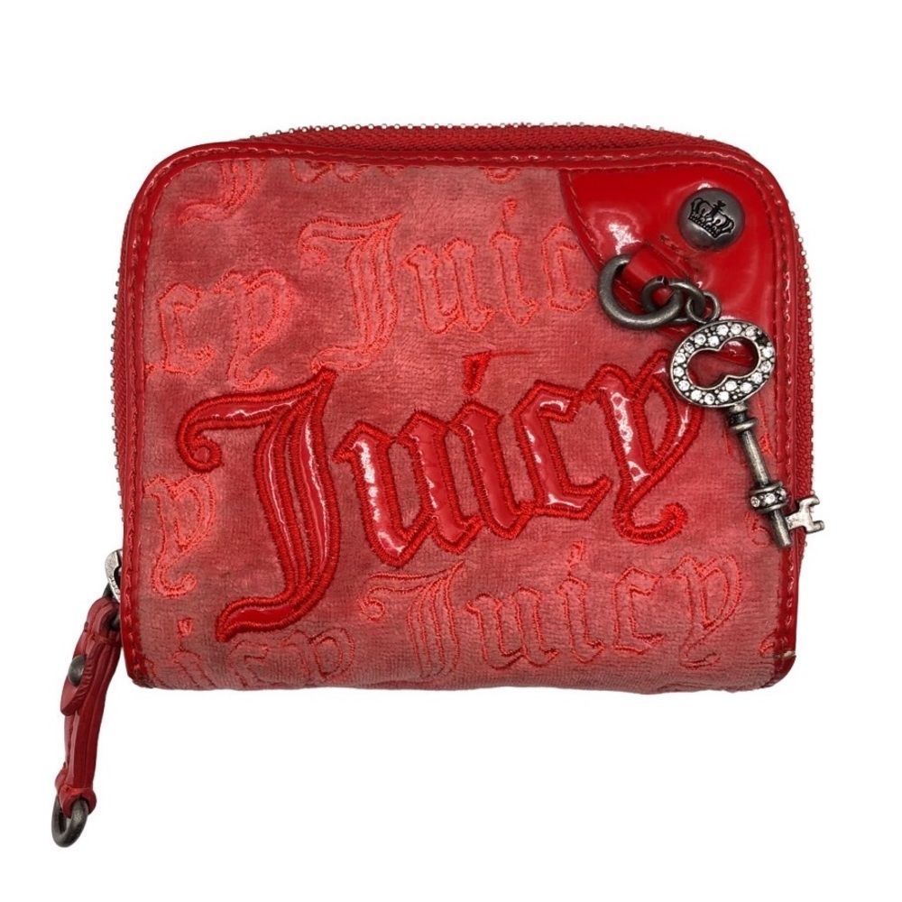 Juicy Couture Vintage Red Velour Wallet Y2K Rare HTF